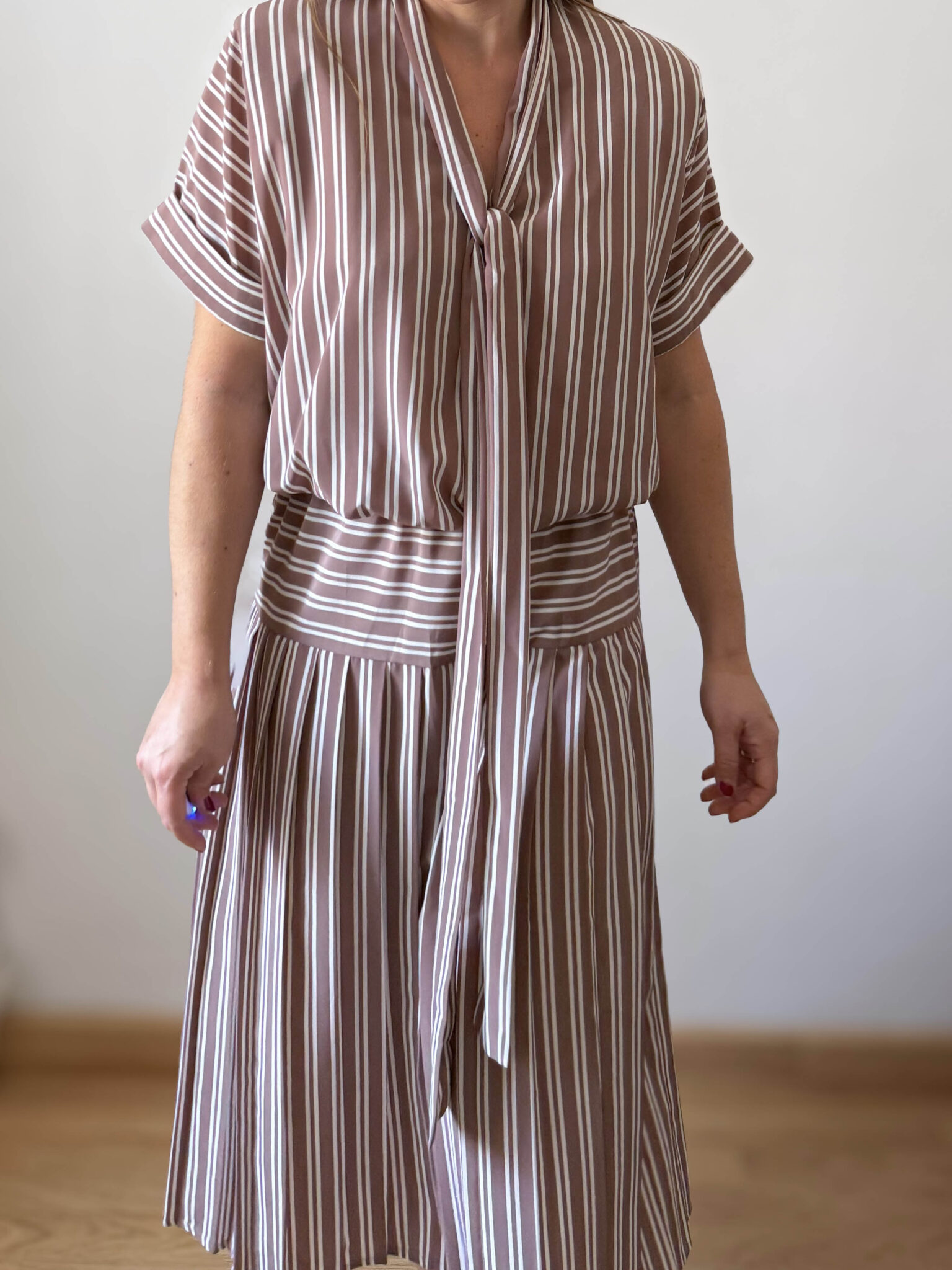 Imagen de Vestido de rayas marron (7)
