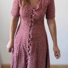Imagen de Vestido granate florecitas (1)
