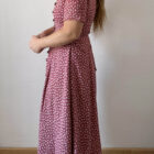 Imagen de Vestido granate florecitas (3)