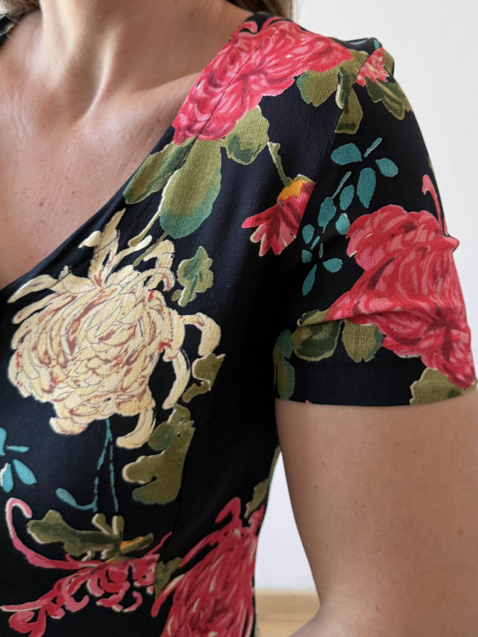 Imagen de Vestido negro estampado (1)