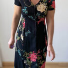 Imagen de Vestido negro estampado (4)