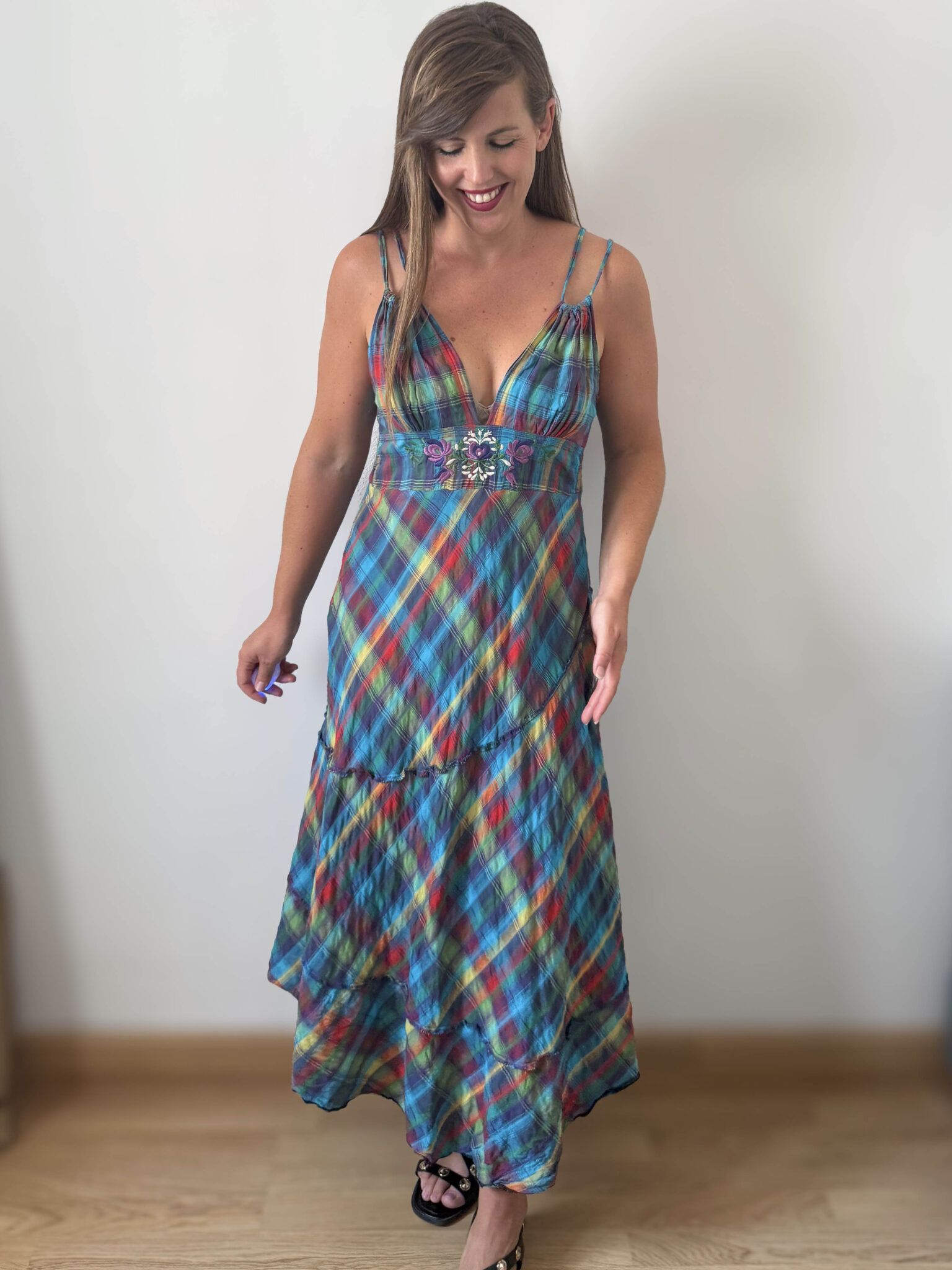 Imagen de Vestido largo de algodón estampado (4)