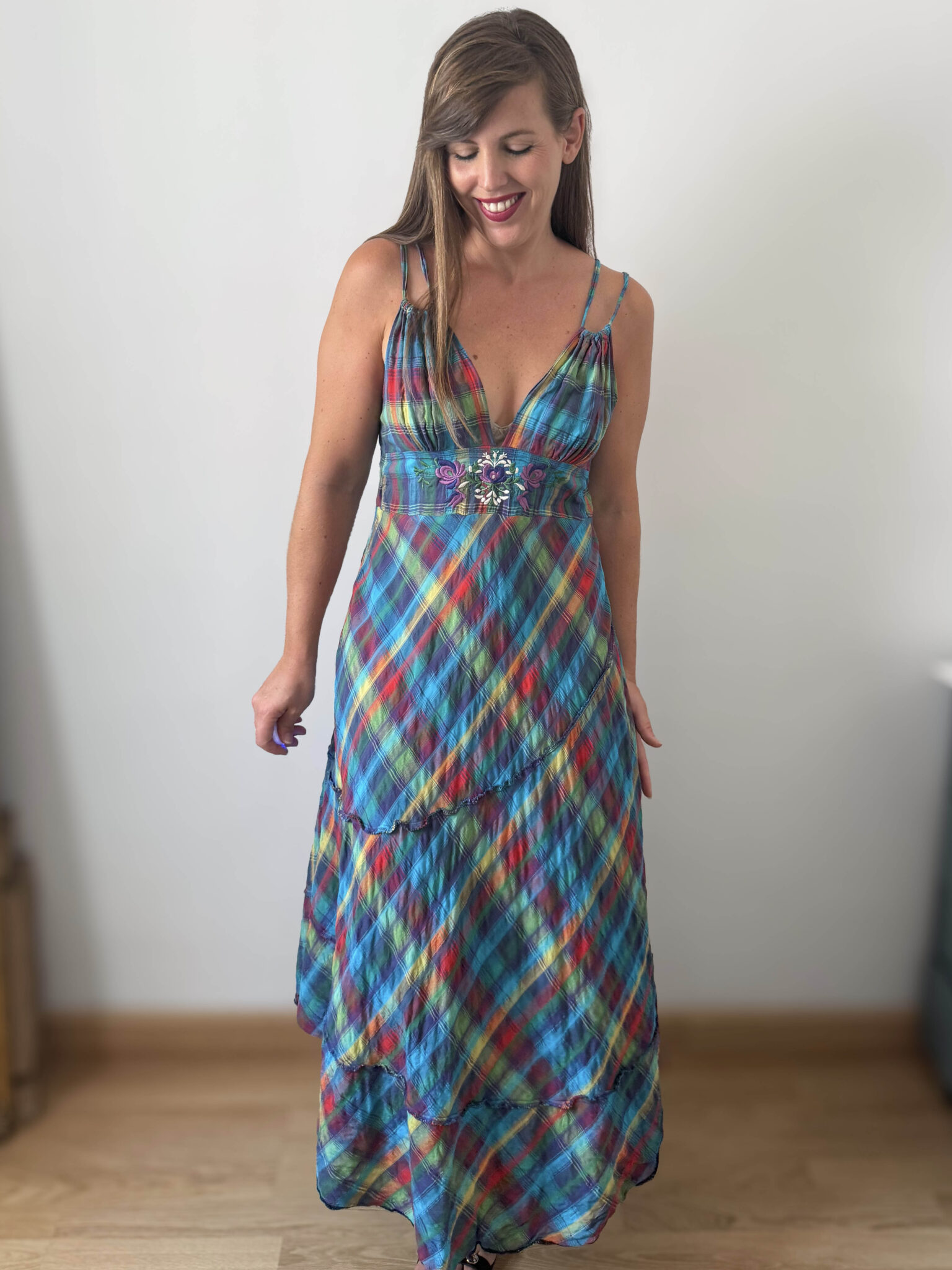 Imagen de Vestido largo de algodón estampado (5)
