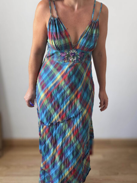 Imagen de Vestido largo de algodón estampado (6)