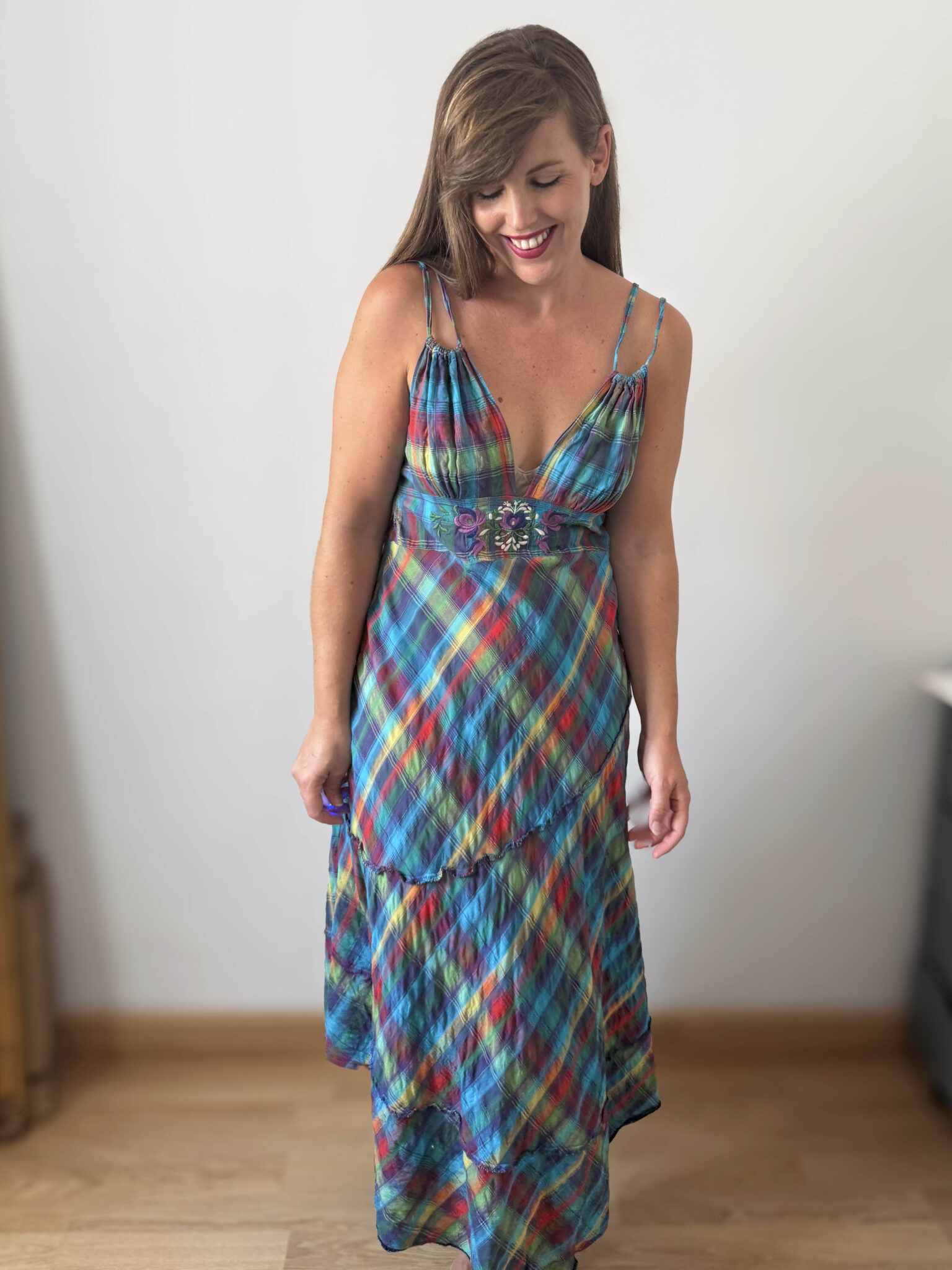 Imagen de Vestido largo de algodón estampado (8)