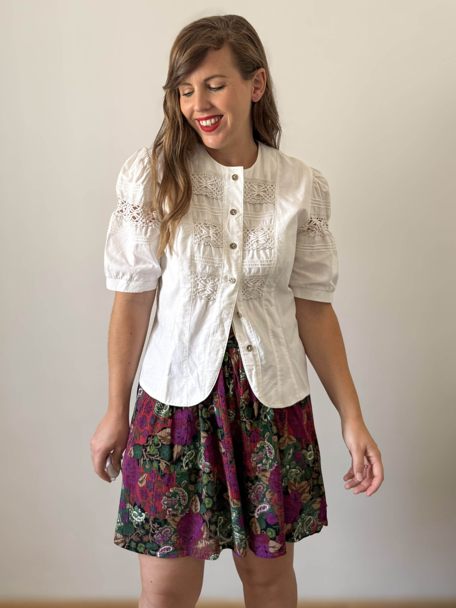 Imagen de Blusa alemana con paneles bordados (10)