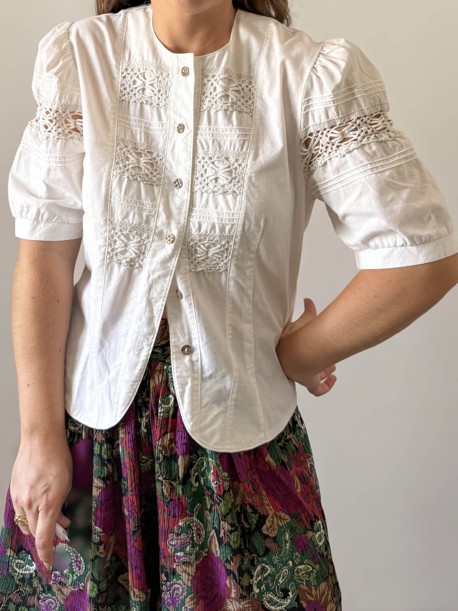 Blusa alemana con paneles bordados (14) Imagen de Blusa alemana con paneles bordados (14)