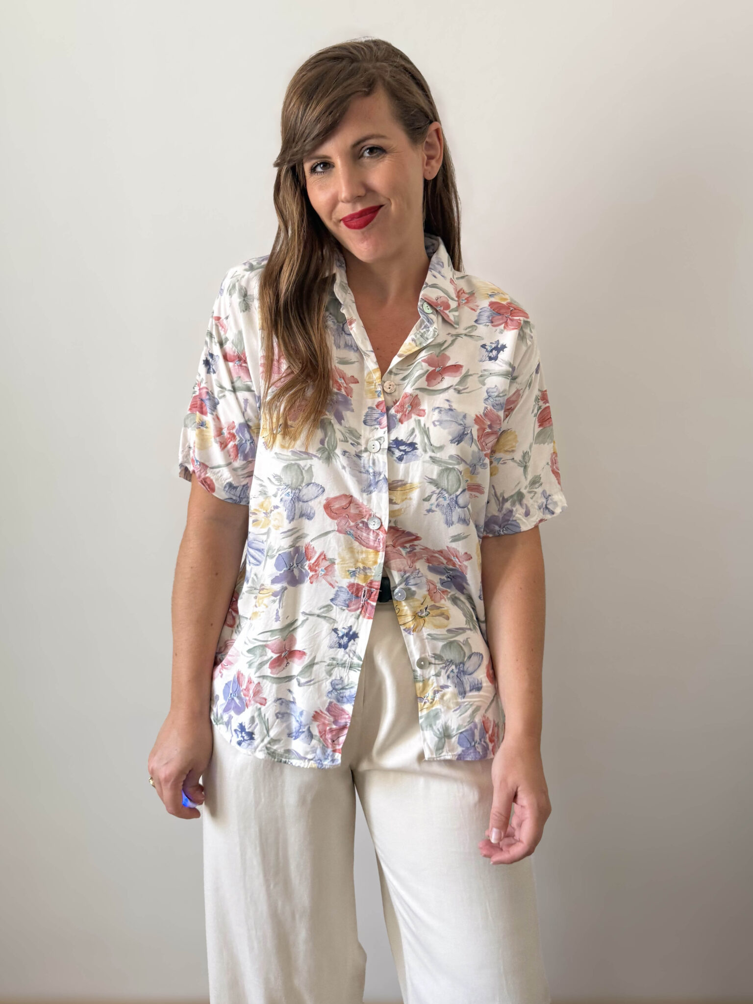 Imagen de Camisa años 90 con estampado floral (2)