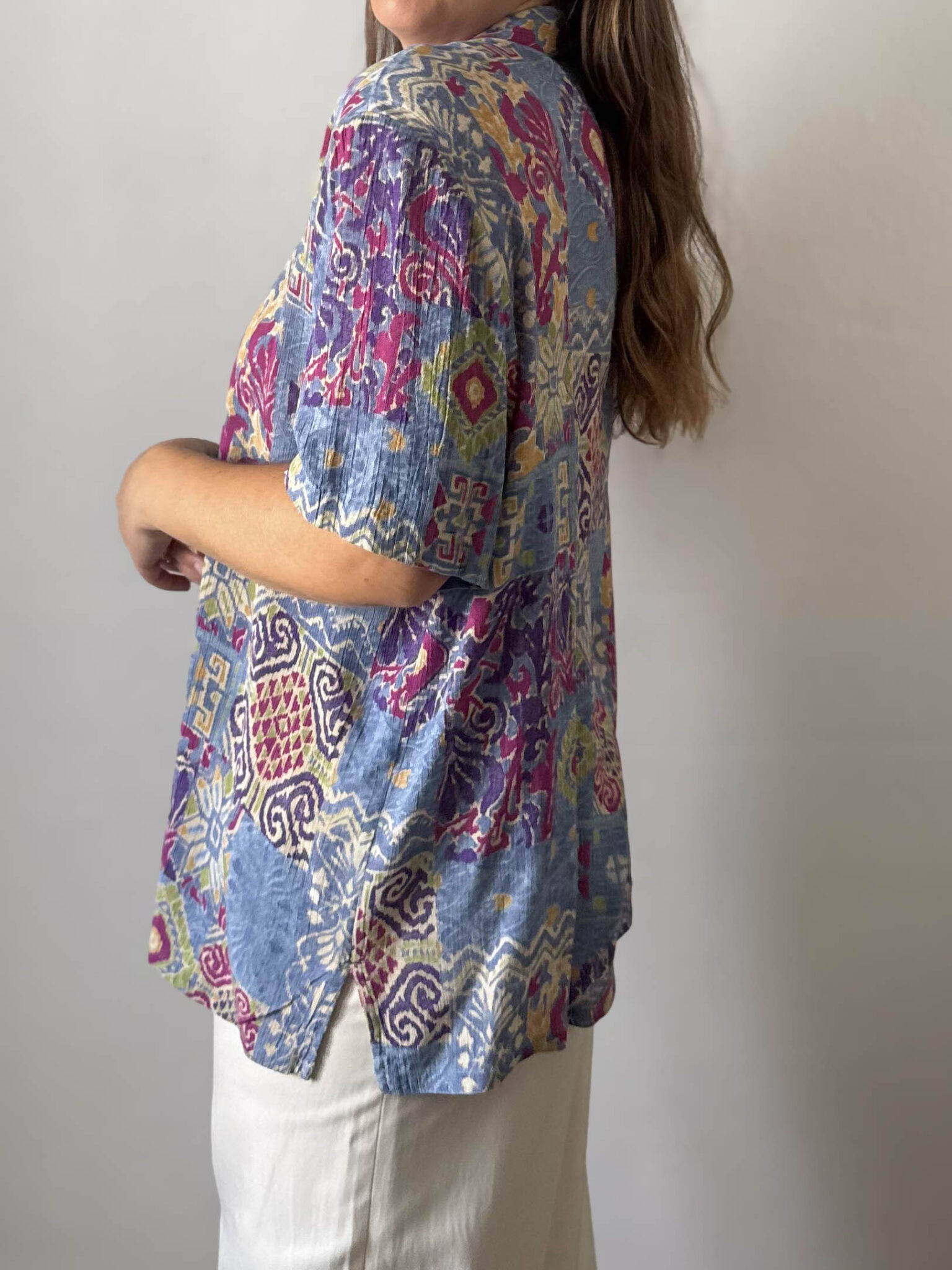 Imagen de Camisa estampada tejido plisado (3)