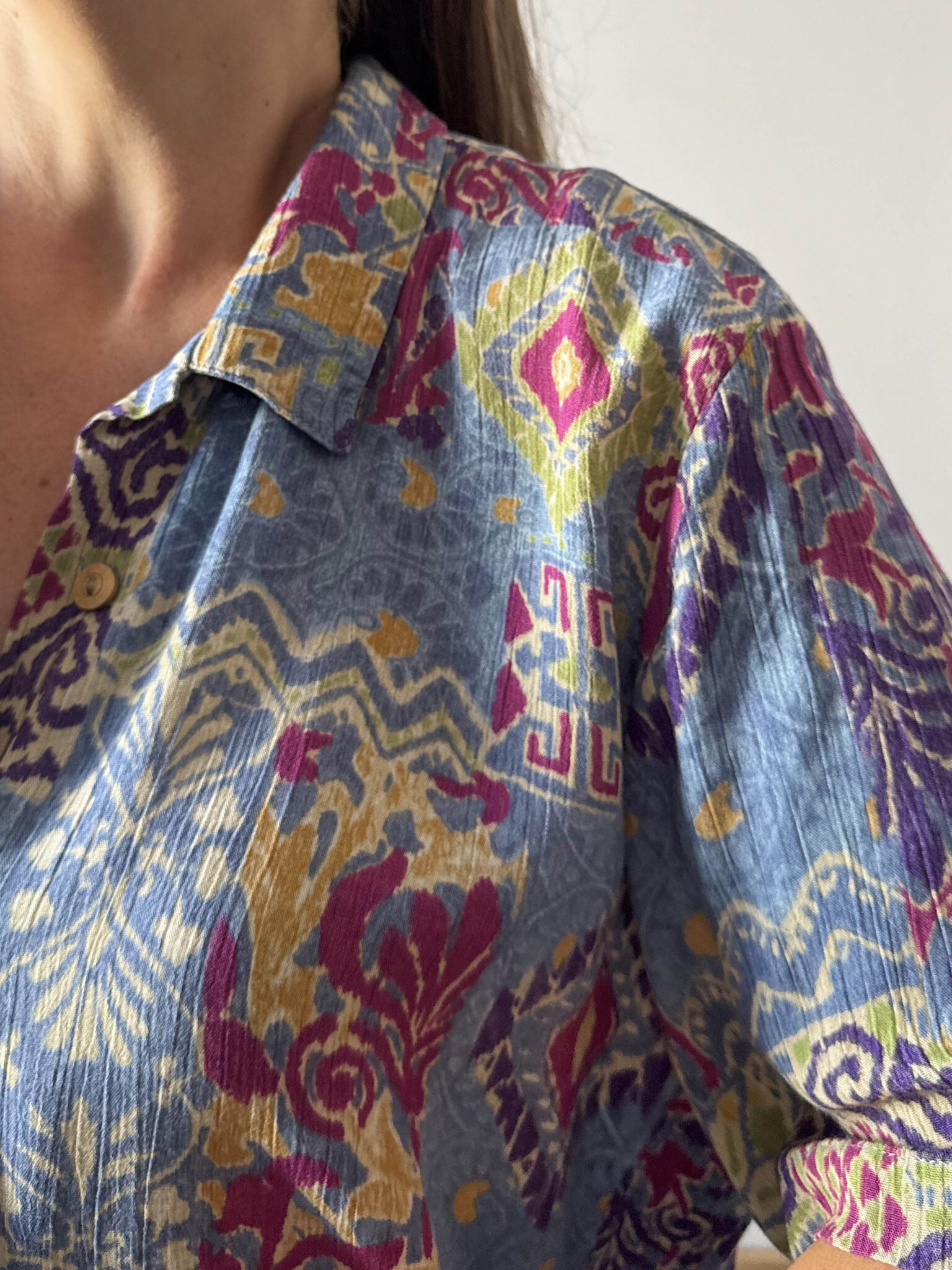 Imagen de Camisa estampada tejido plisado (4)