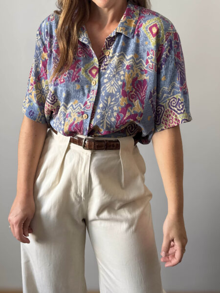 Imagen de Camisa estampada tejido plisado (5)
