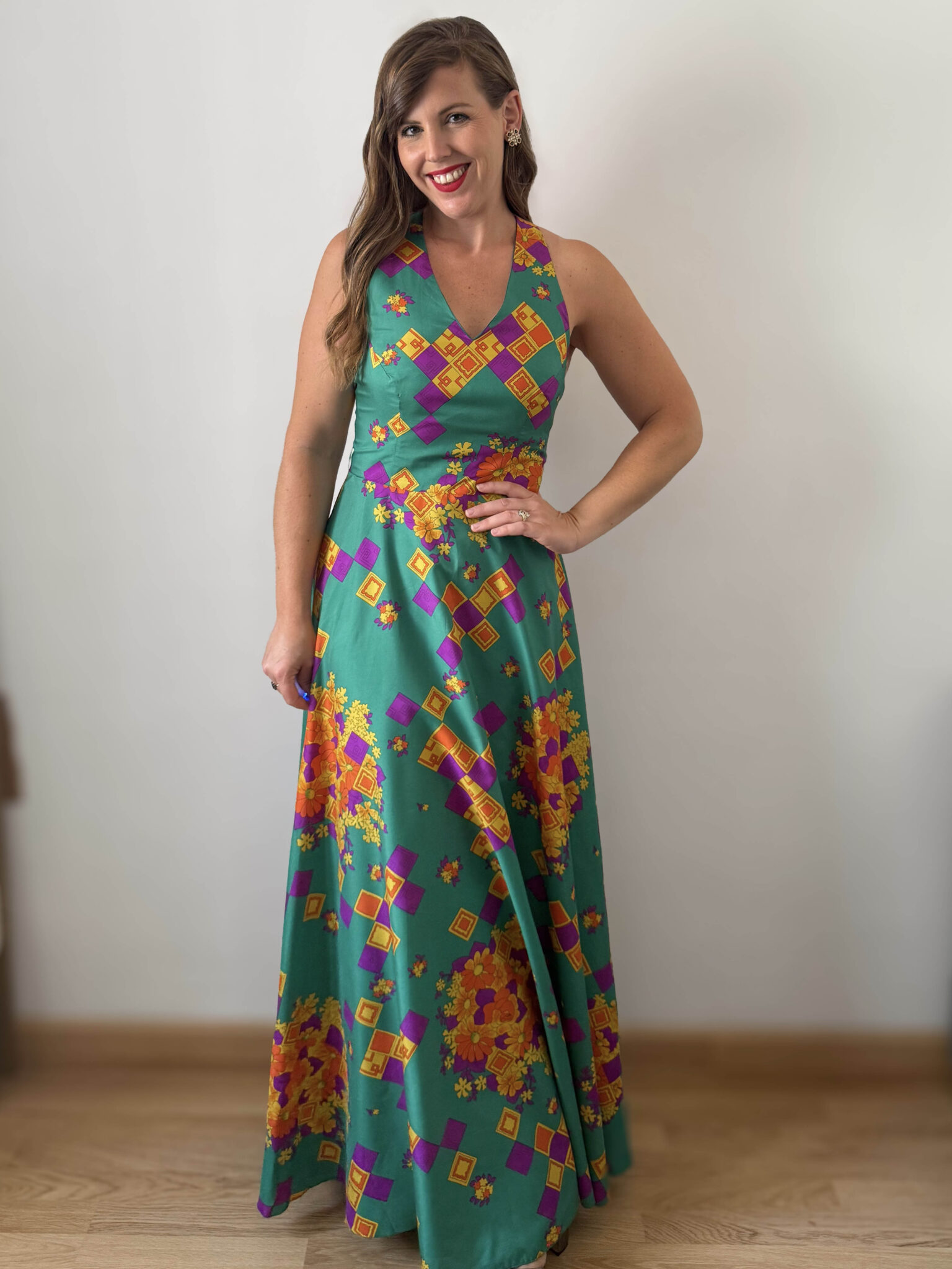 Imagen de Vestido espalda cruzada años70 (3)