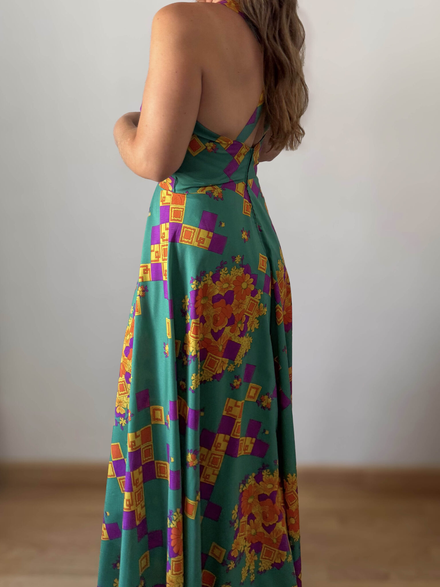 Imagen de Vestido espalda cruzada años70 (4)