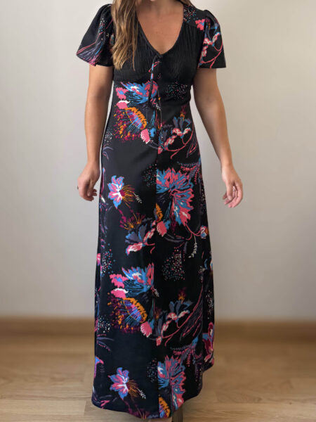 Imagen de Vestido nido de abeja años70 (2)
