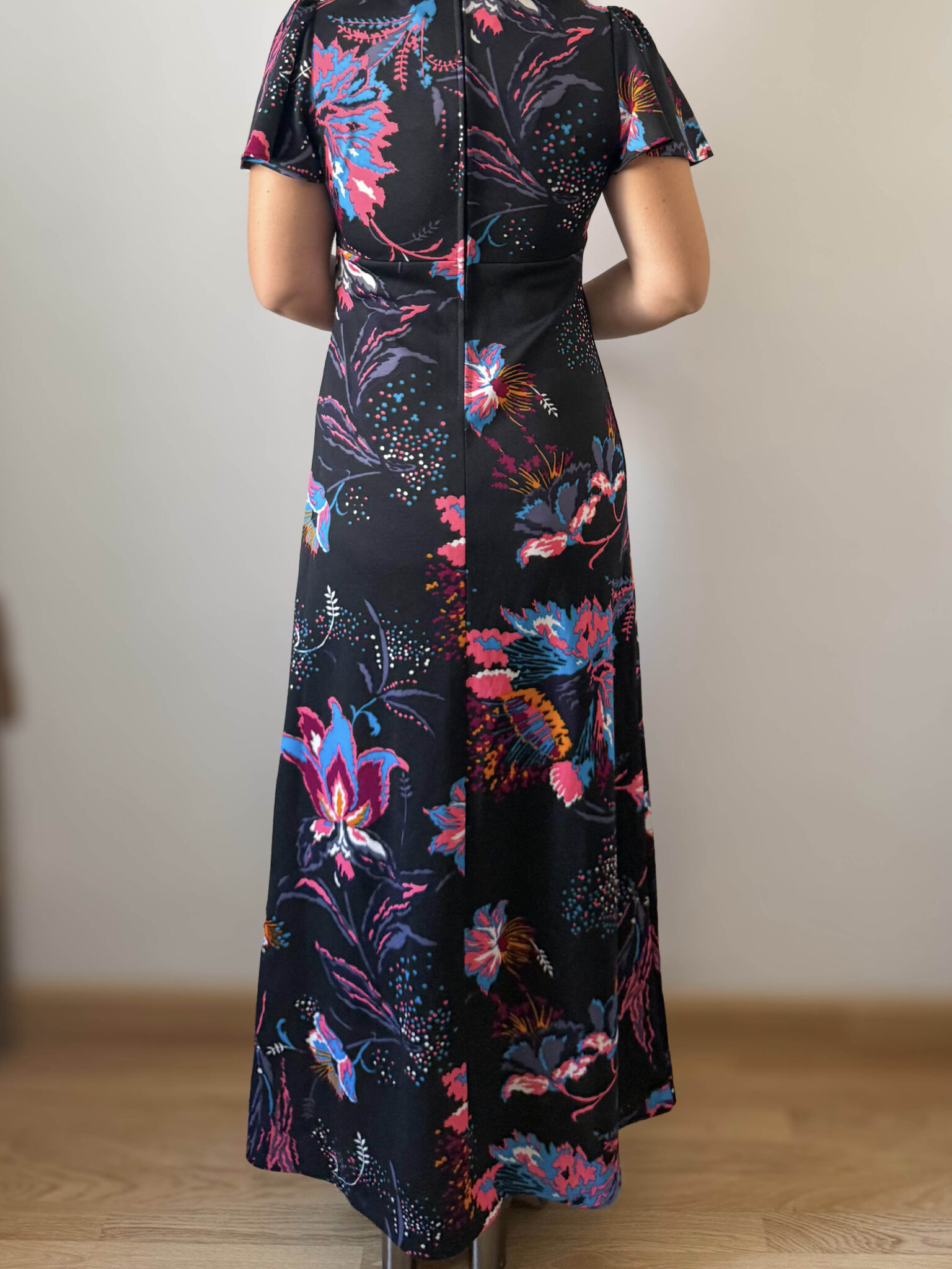 Imagen de Vestido nido de abeja años70 (5)