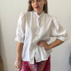 Imagen de Blusa austriaca bordada 80s (2)