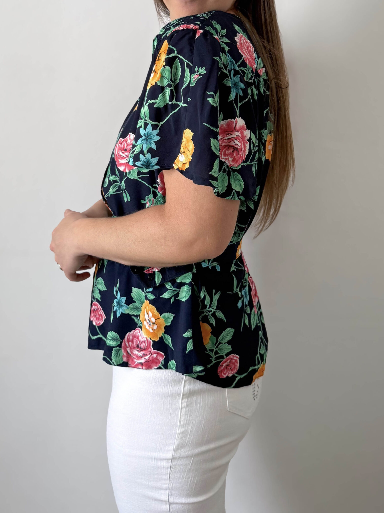 Imagen de Blusa floral con cinturon (3)