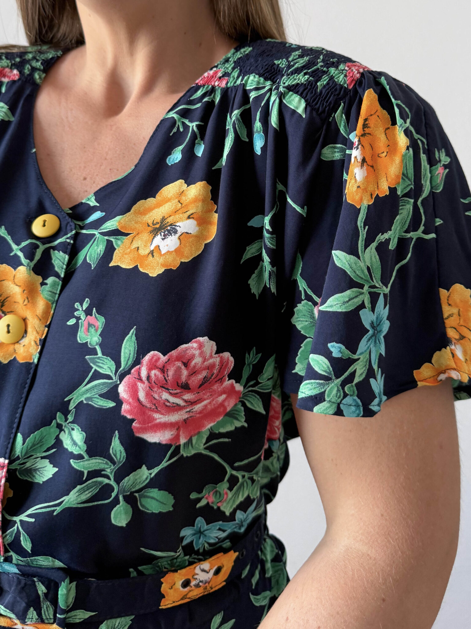 Imagen de Blusa floral con cinturon (6)