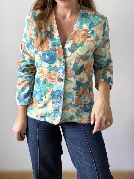 Imagen de Chaqueta francesa estampado flores (4)