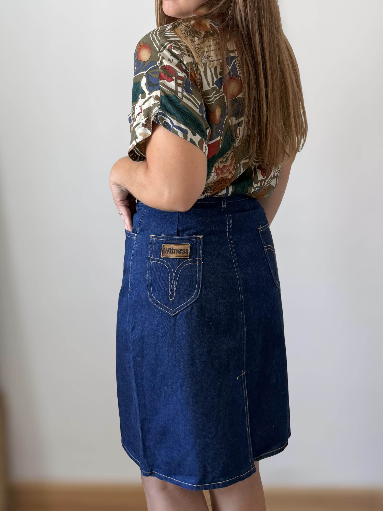 Imagen de Falda denim de talle alto (1)
