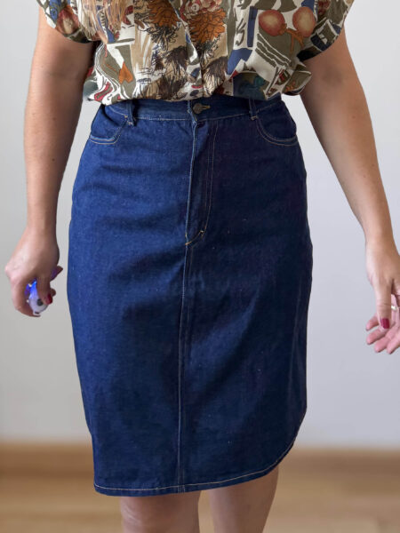 Imagen de Falda denim de talle alto (4)