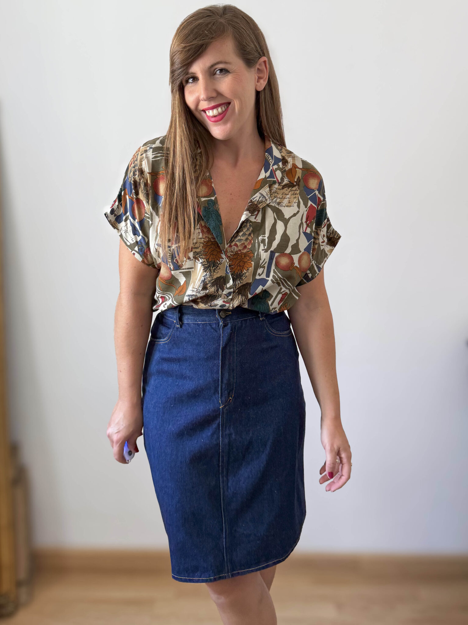 Imagen de Falda denim de talle alto (5)