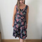 Imagen de Vestido floral con tejido plisado (6)