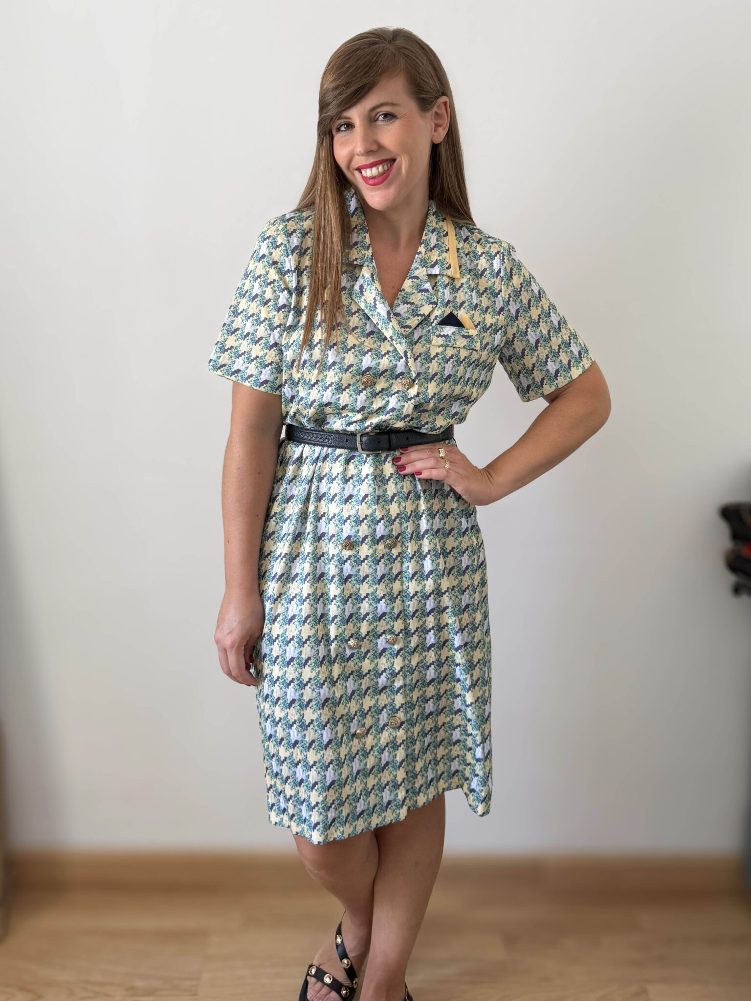Imagen de Vestido frances pata de gallo (1)