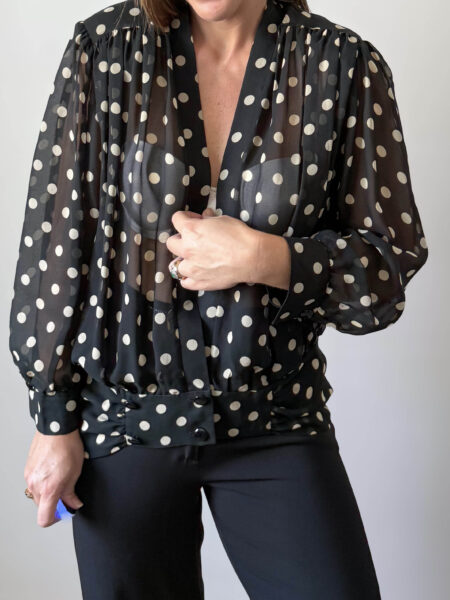 Imagen de Blusa con estampado lunares años70 (13)