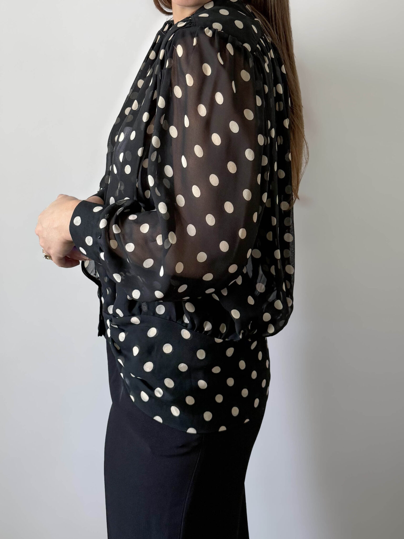 Imagen de Blusa con estampado lunares años70 (14)