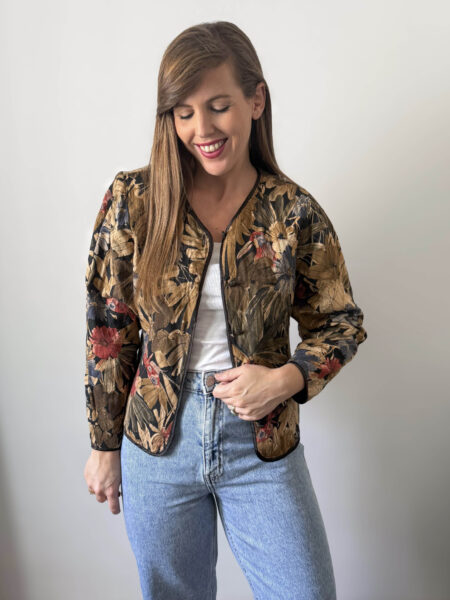 Imagen de Chaqueta acolchada estampado botánico (3)