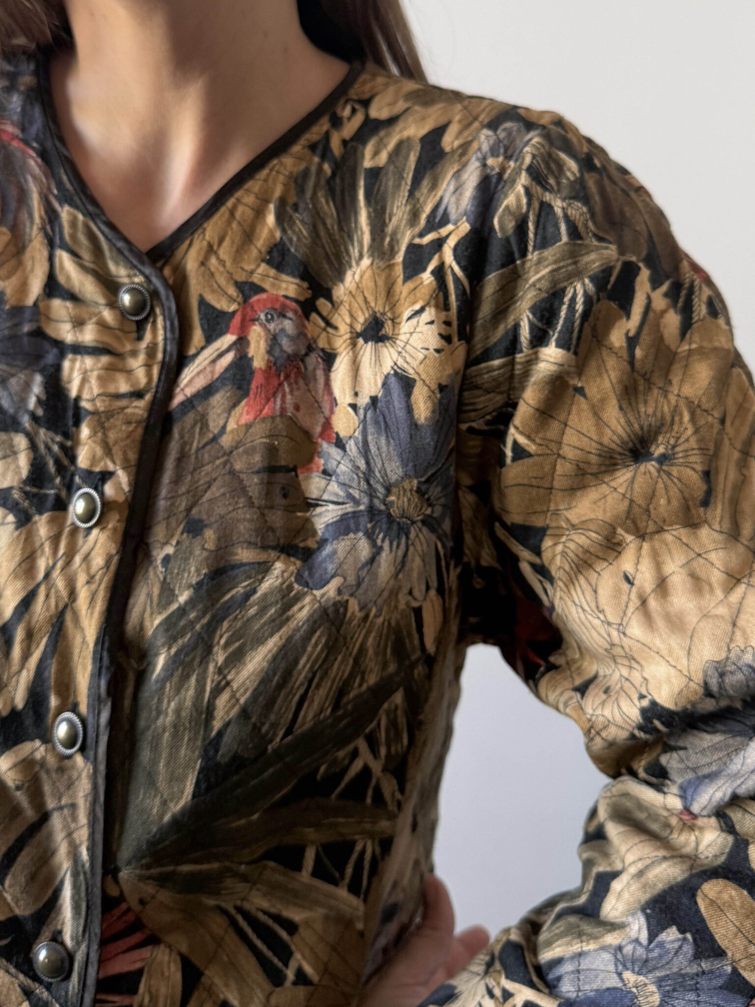 Imagen de Chaqueta acolchada estampado botánico (6)
