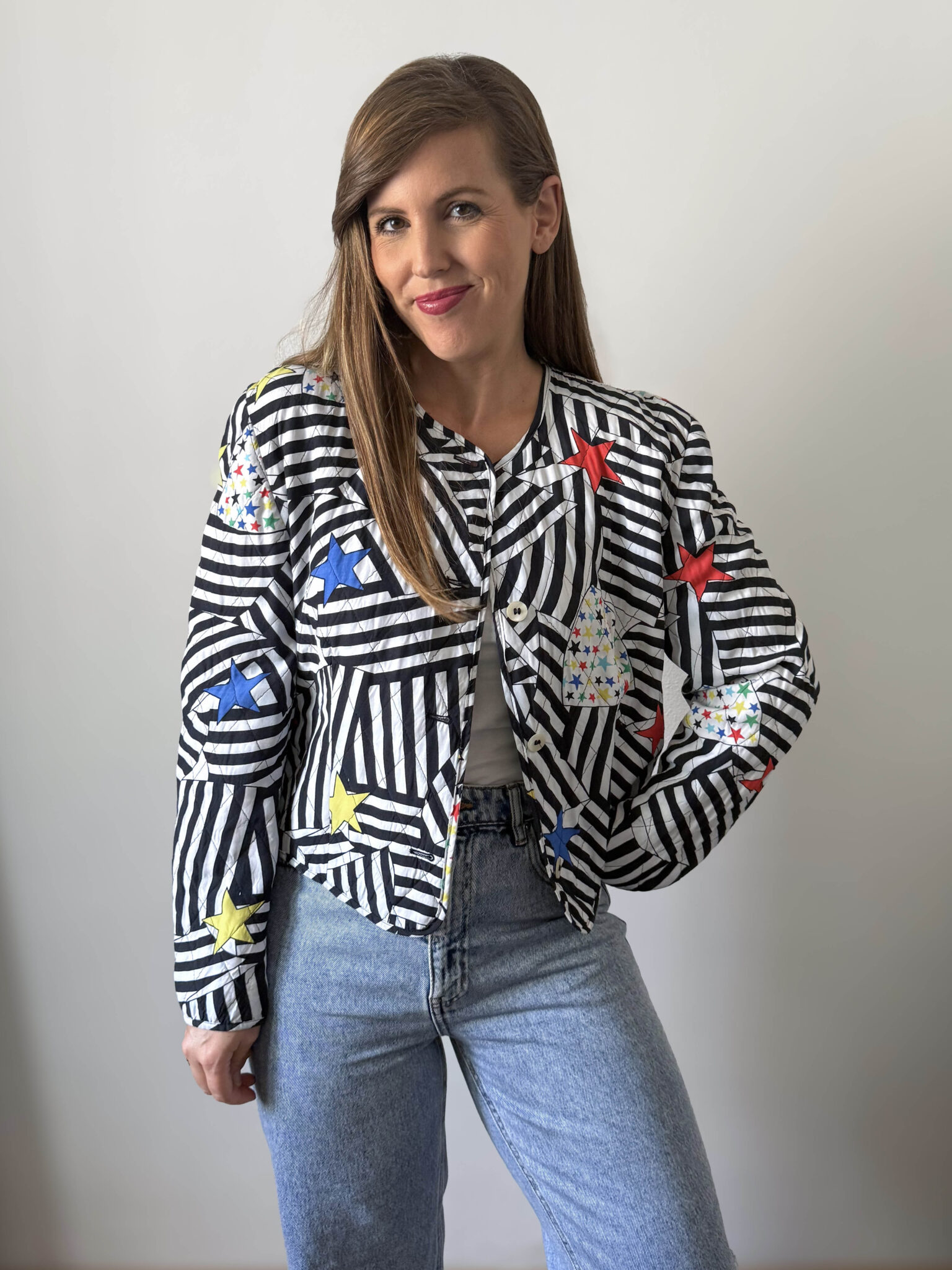 Imagen de Chaqueta acolchada estampado estrellas (6)
