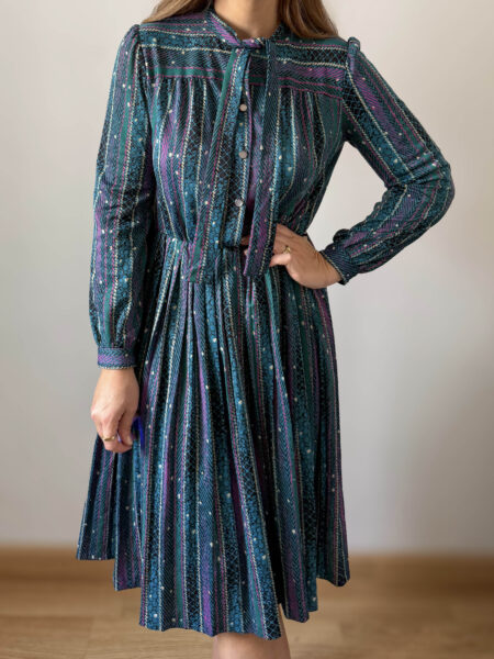 Imagen de Vestido con tablas años70 (3)