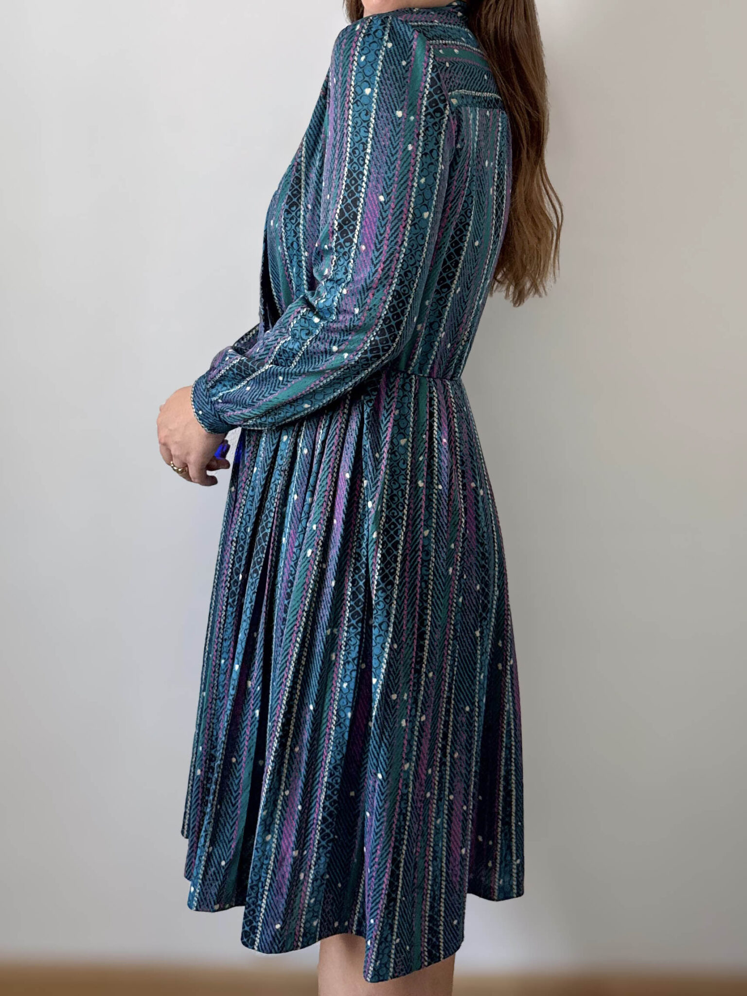Imagen de Vestido con tablas años70 (4)