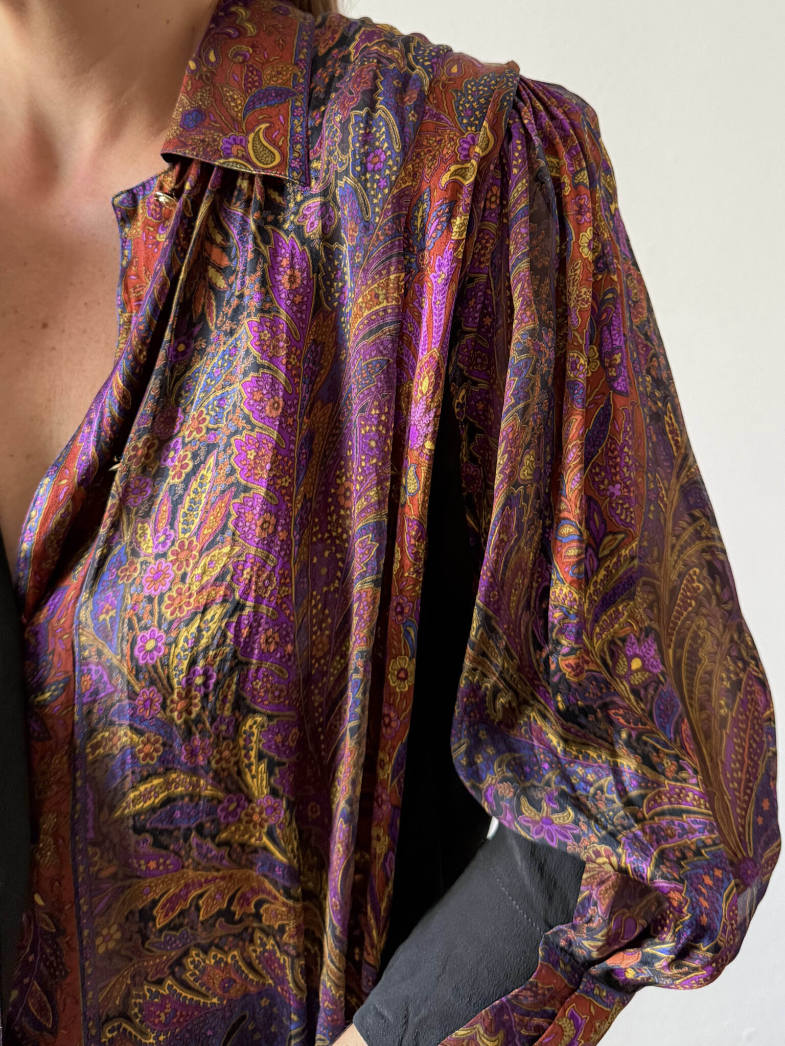 Imagen de Blusa paisley seda italiana (1)