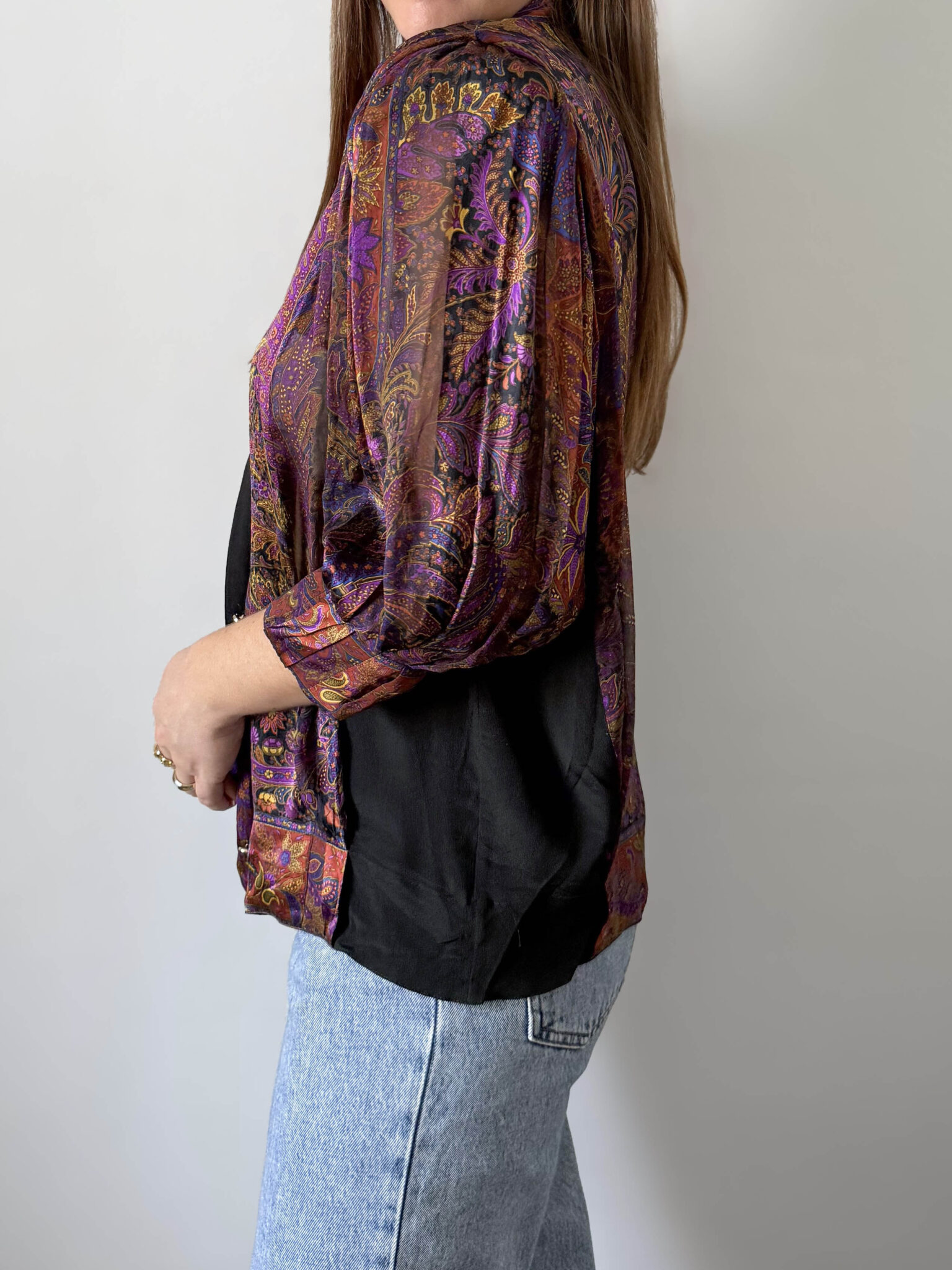 Imagen de Blusa paisley seda italiana (4)