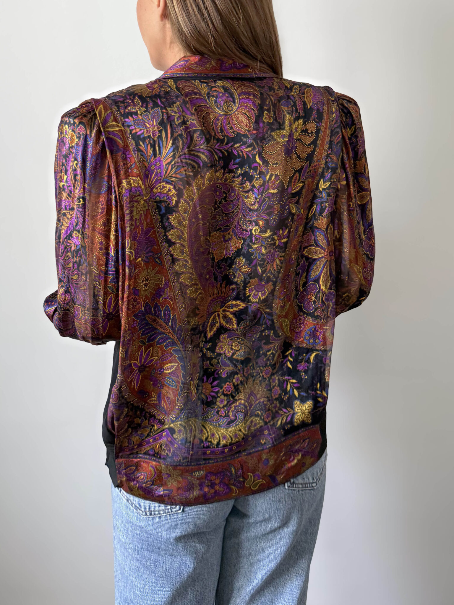 Imagen de Blusa paisley seda italiana (5)