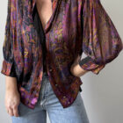 Imagen de Blusa paisley seda italiana (6)