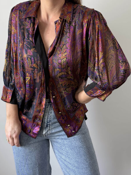 Imagen de Blusa paisley seda italiana (6)